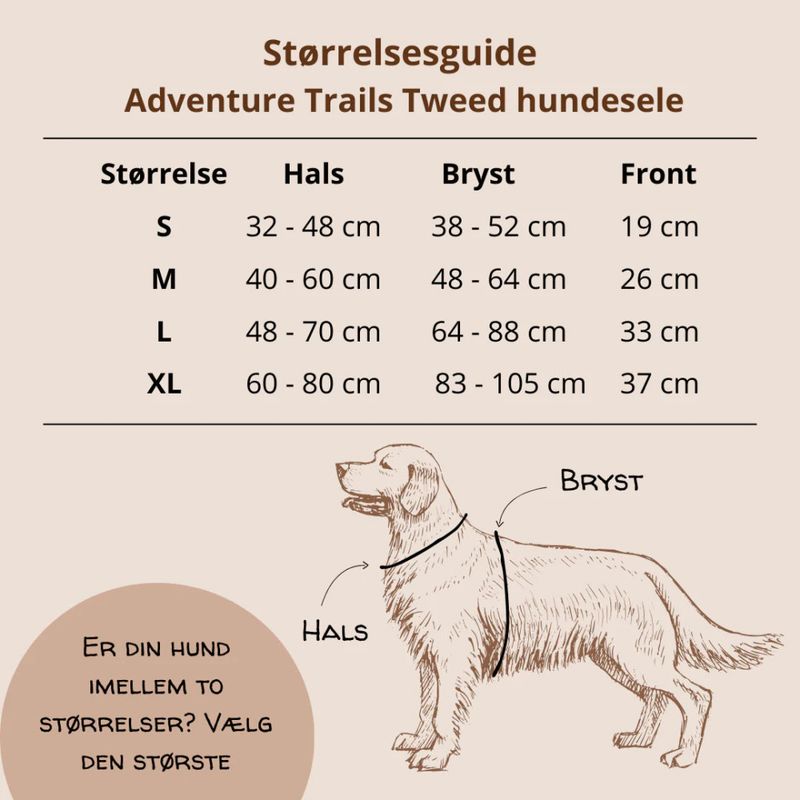 ADVENTURE TRAILS HUNDESELE - Brown Herringbone Tweed